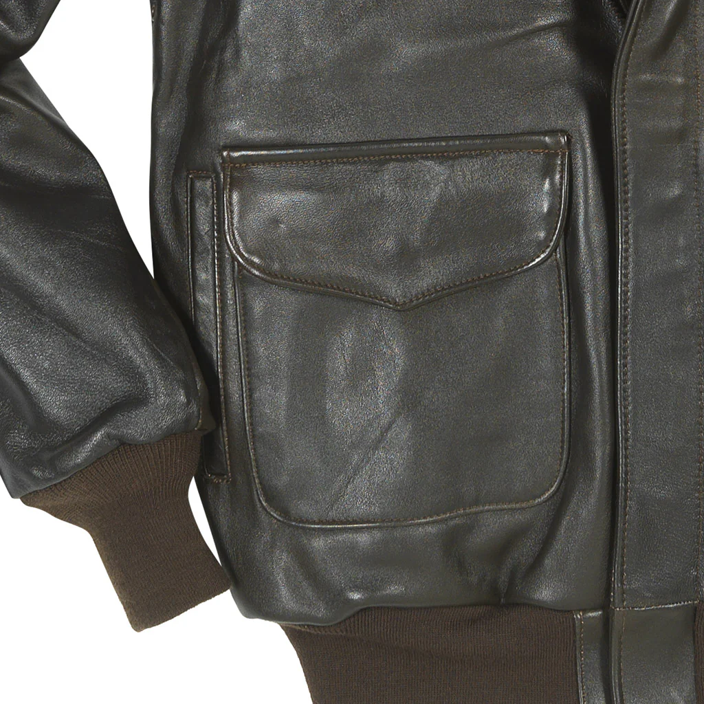 Men's Antique Lambskin Leather Jacket Z2567MM in Brown - Image 6