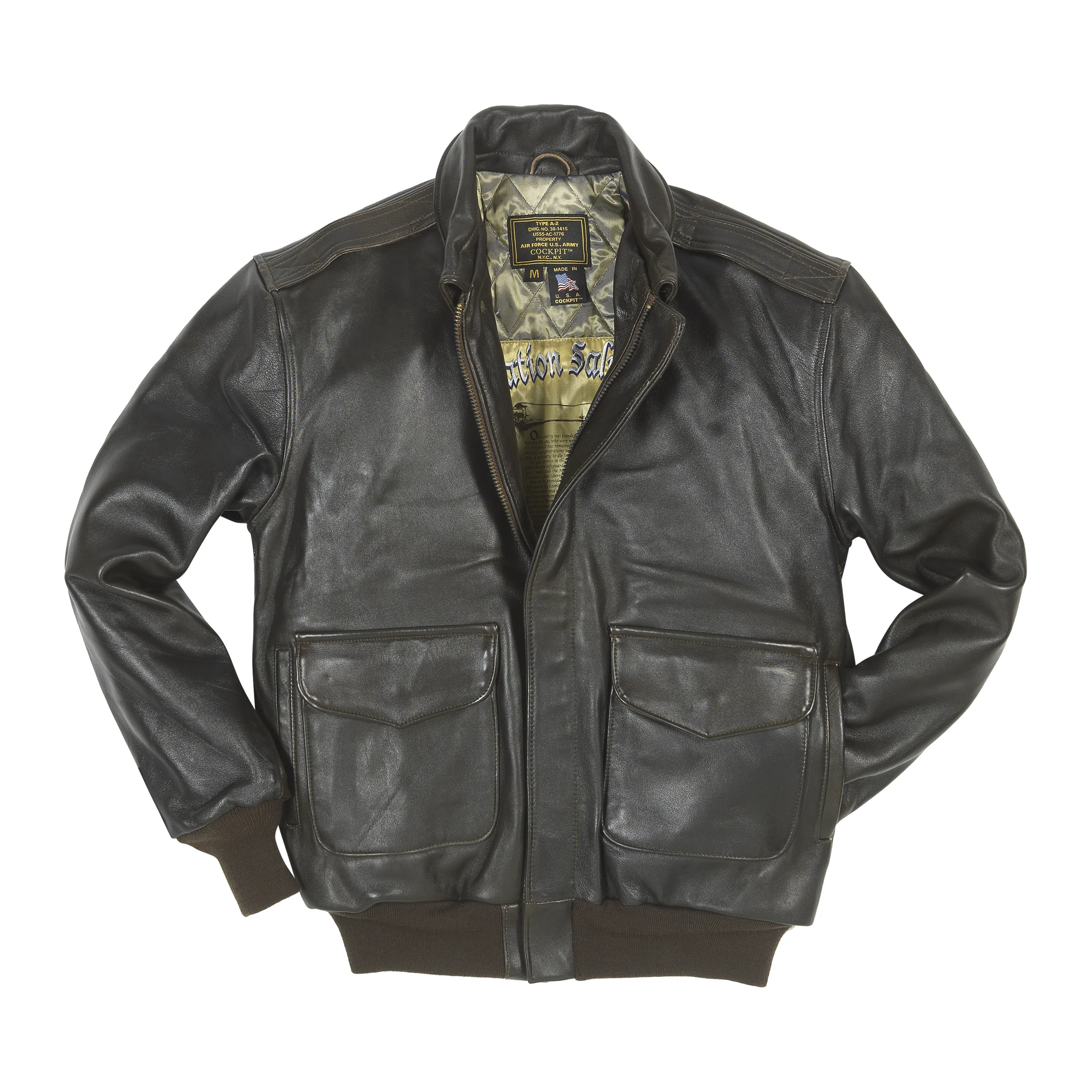 Men's Antique Lambskin Leather Jacket Z2567MM in Brown - Image 2