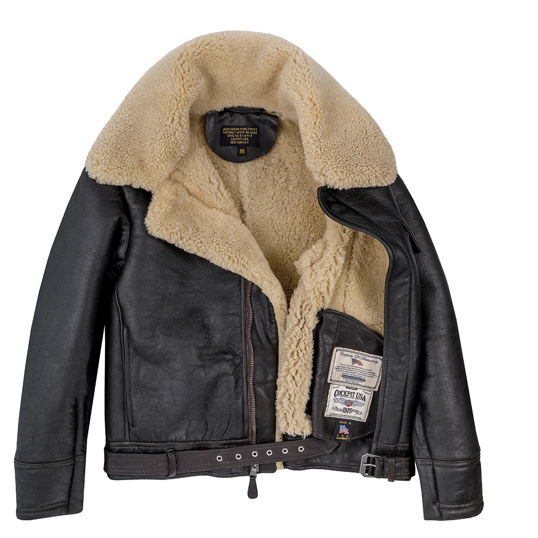 B-2 Sheepskin Jacket Z21C106 - Image 3
