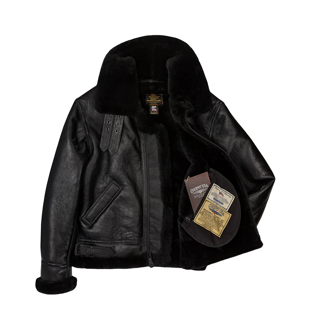 B-3 Sheepskin Jacket Z2102BM - Image 4