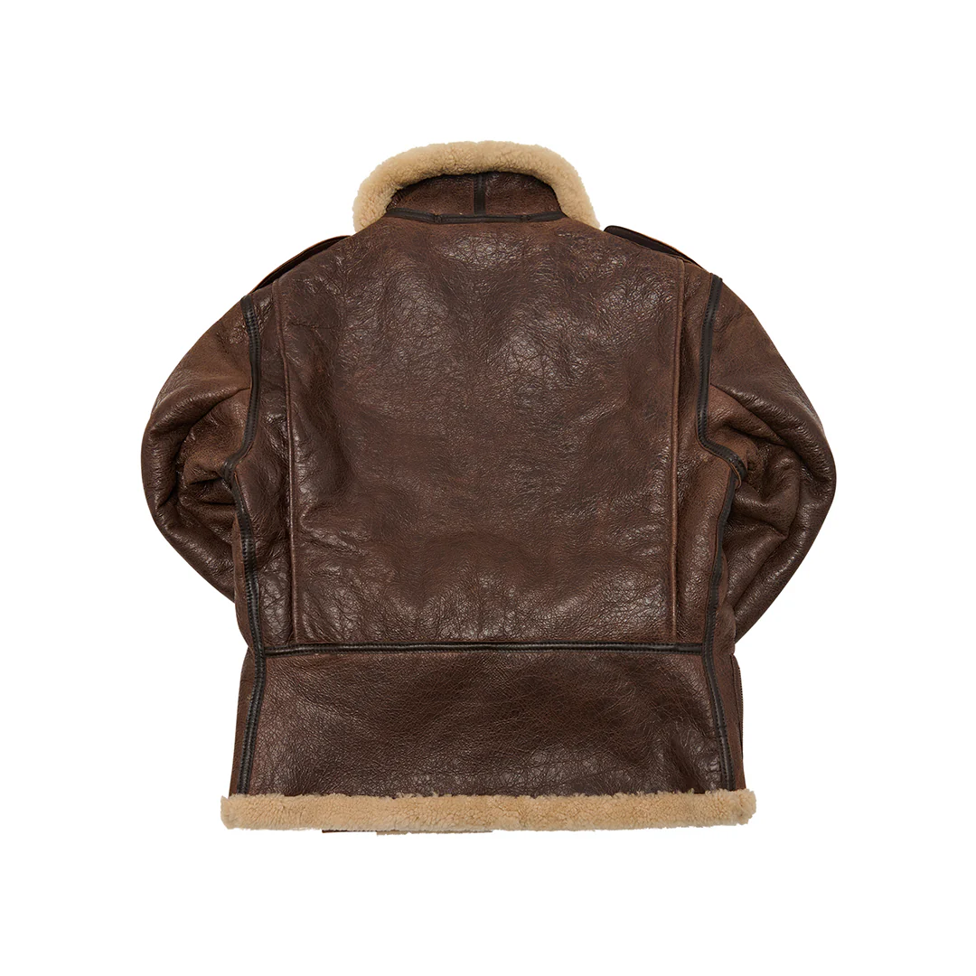 B-6 Shearling Bomber Jacket Z21U028 - Image 4