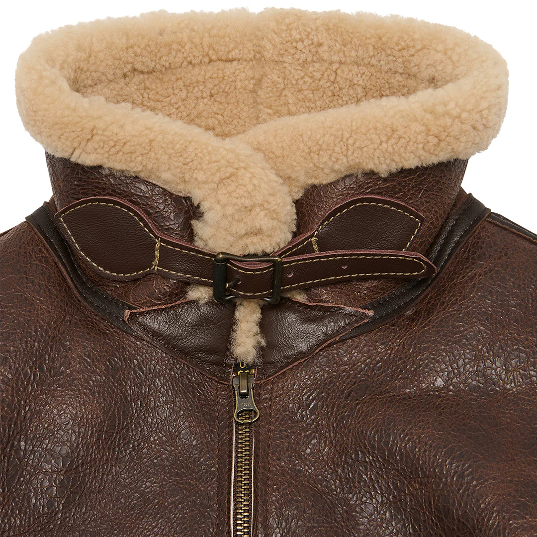 B-6 Shearling Bomber Jacket Z21U028 - Image 5