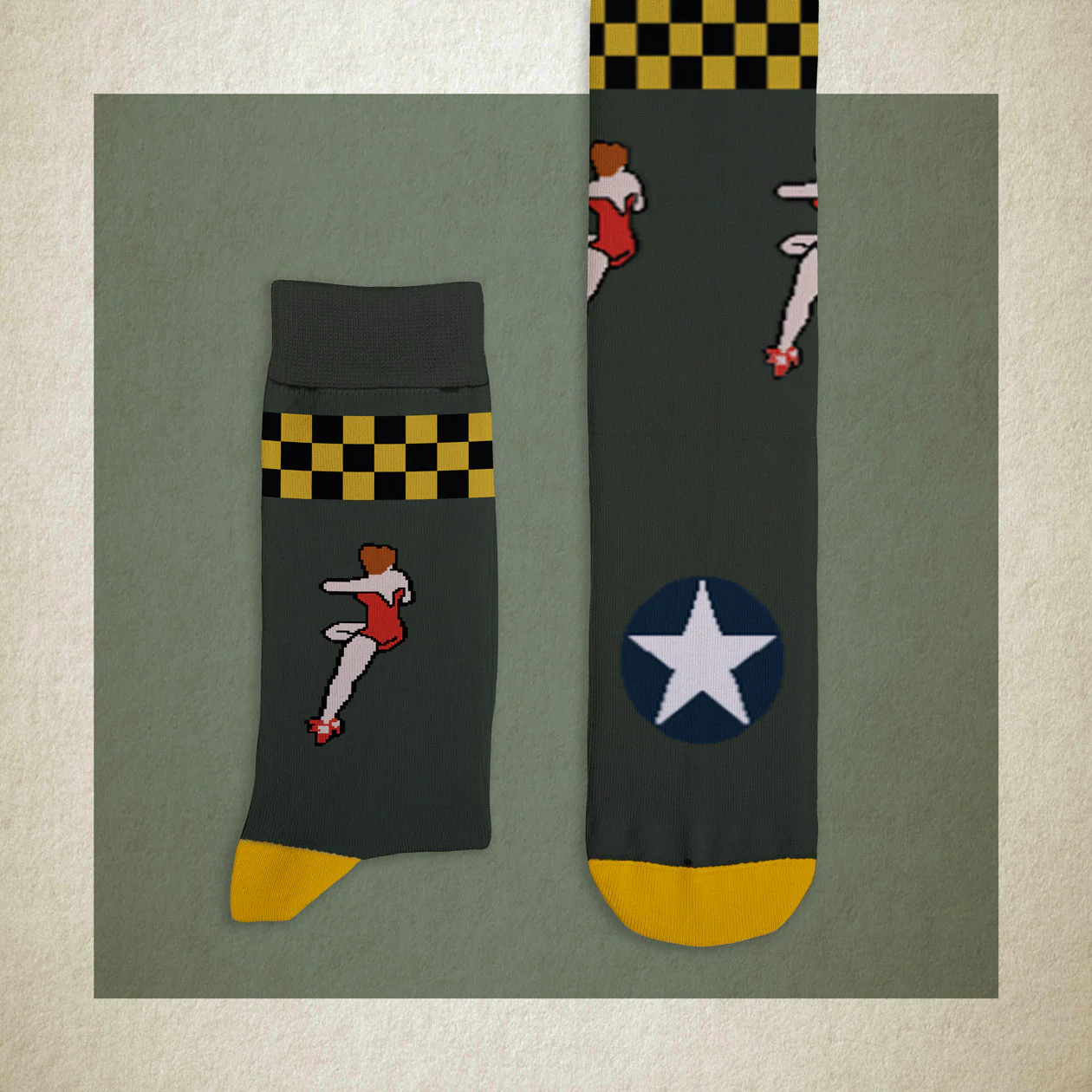 "B-17 a.k.a. Memphis Belle" Bomber Socks Z99H107 - Image 4