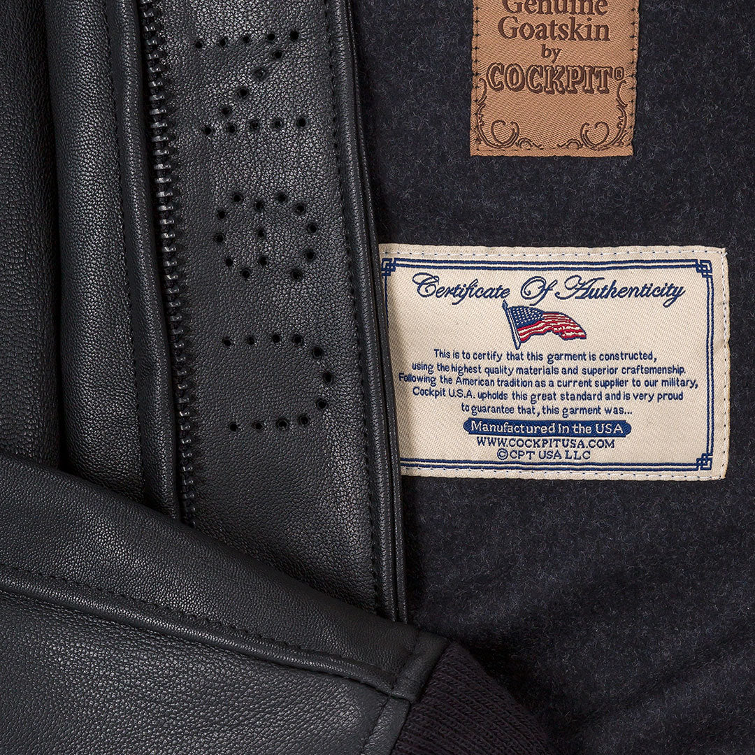 Black Leather G-1 Military Spec Jacket Z21E013 - Image 10