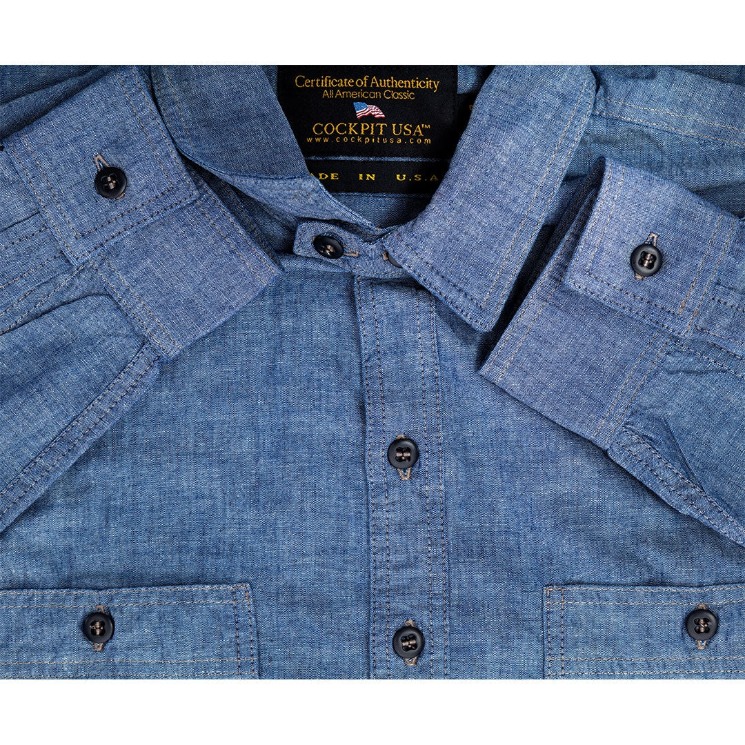 CHAMBRAY OFFICERS SHRT Z42X008 - Image 3