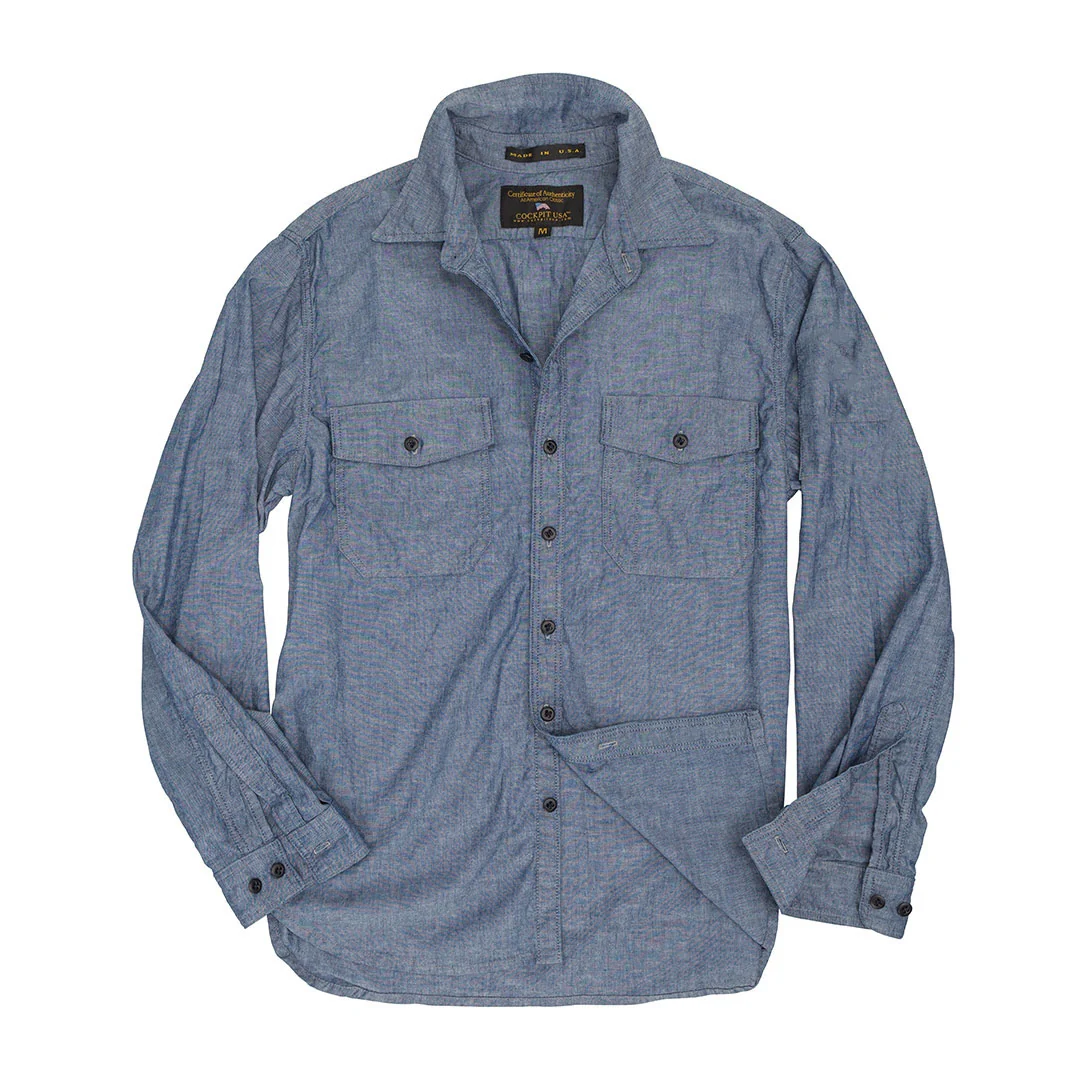 CHAMBRAY OFFICERS SHRT Z42X008 - Image 5