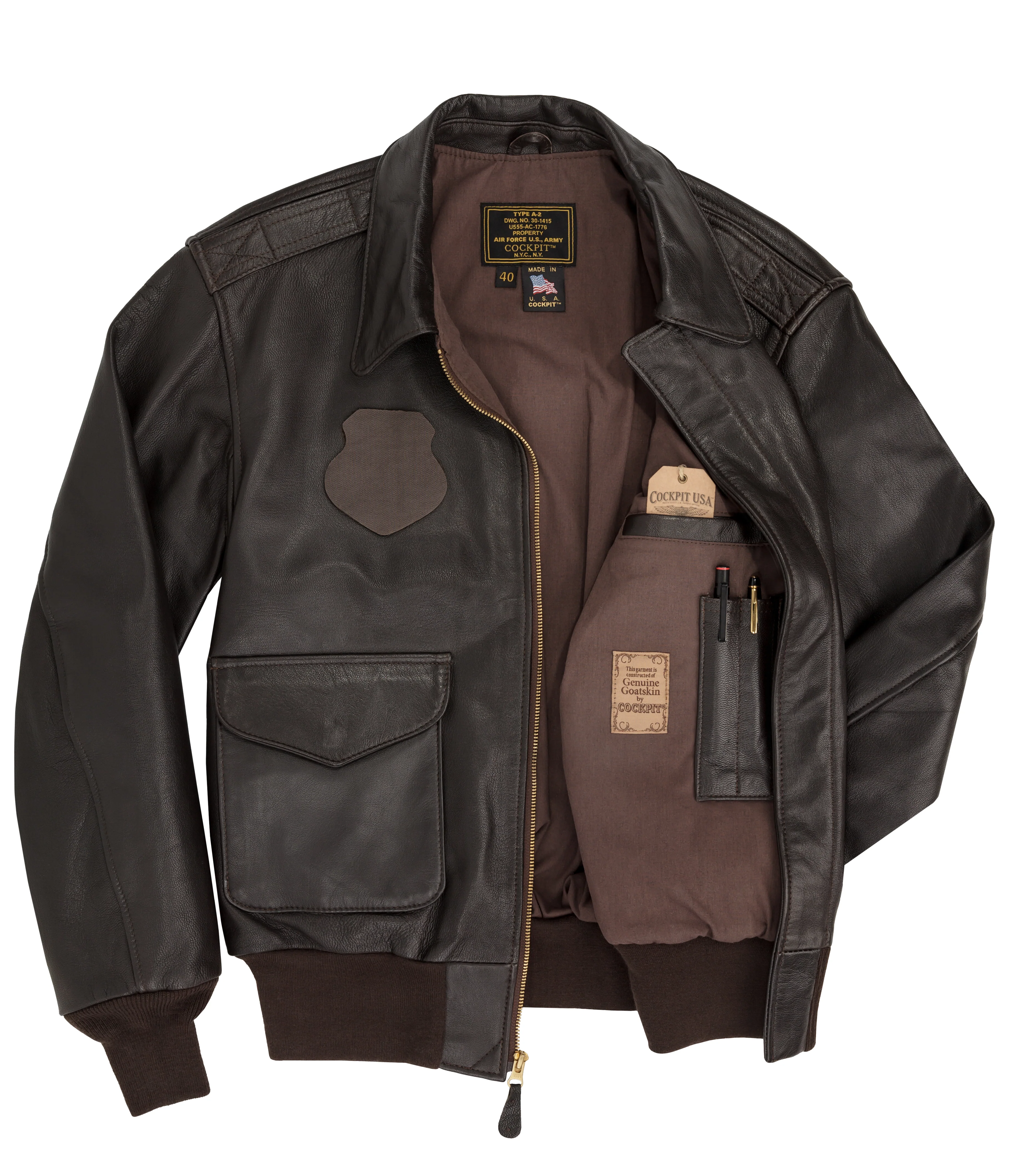 Cockpit A-2 Jacket with Velcro Long Z21V42L (LONG) - Image 2
