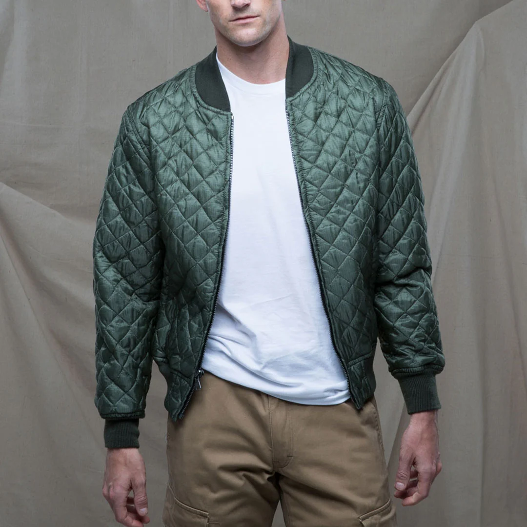 Diamond Quilted Bomber Jacket Z24Y009 - Image 7