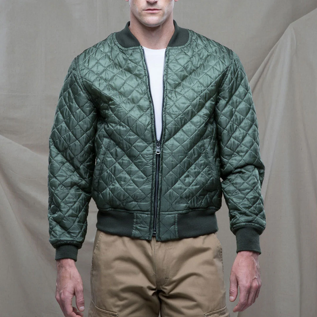 Diamond Quilted Bomber Jacket Z24Y009 - Image 8