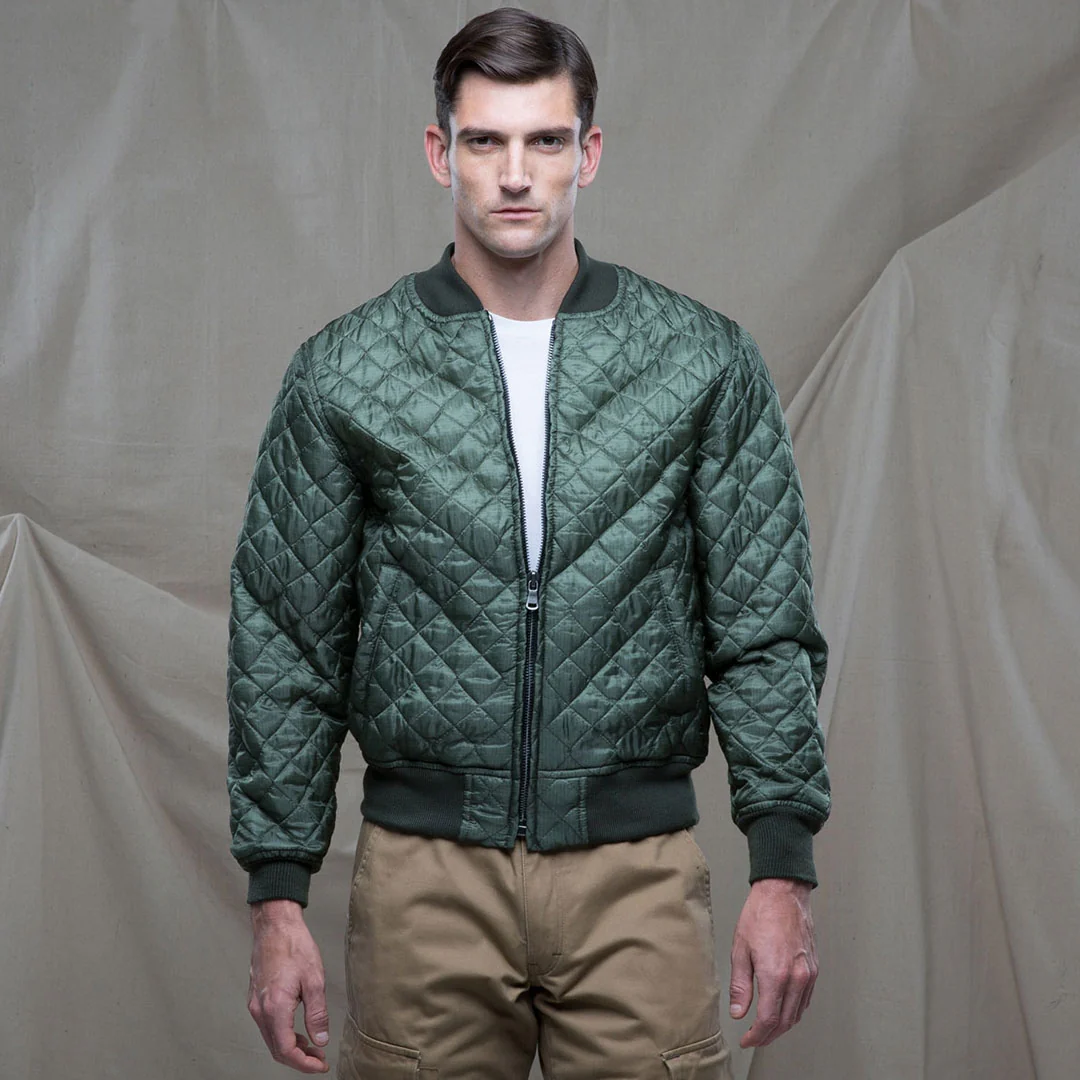 Diamond Quilted Bomber Jacket Z24Y009 - Image 9