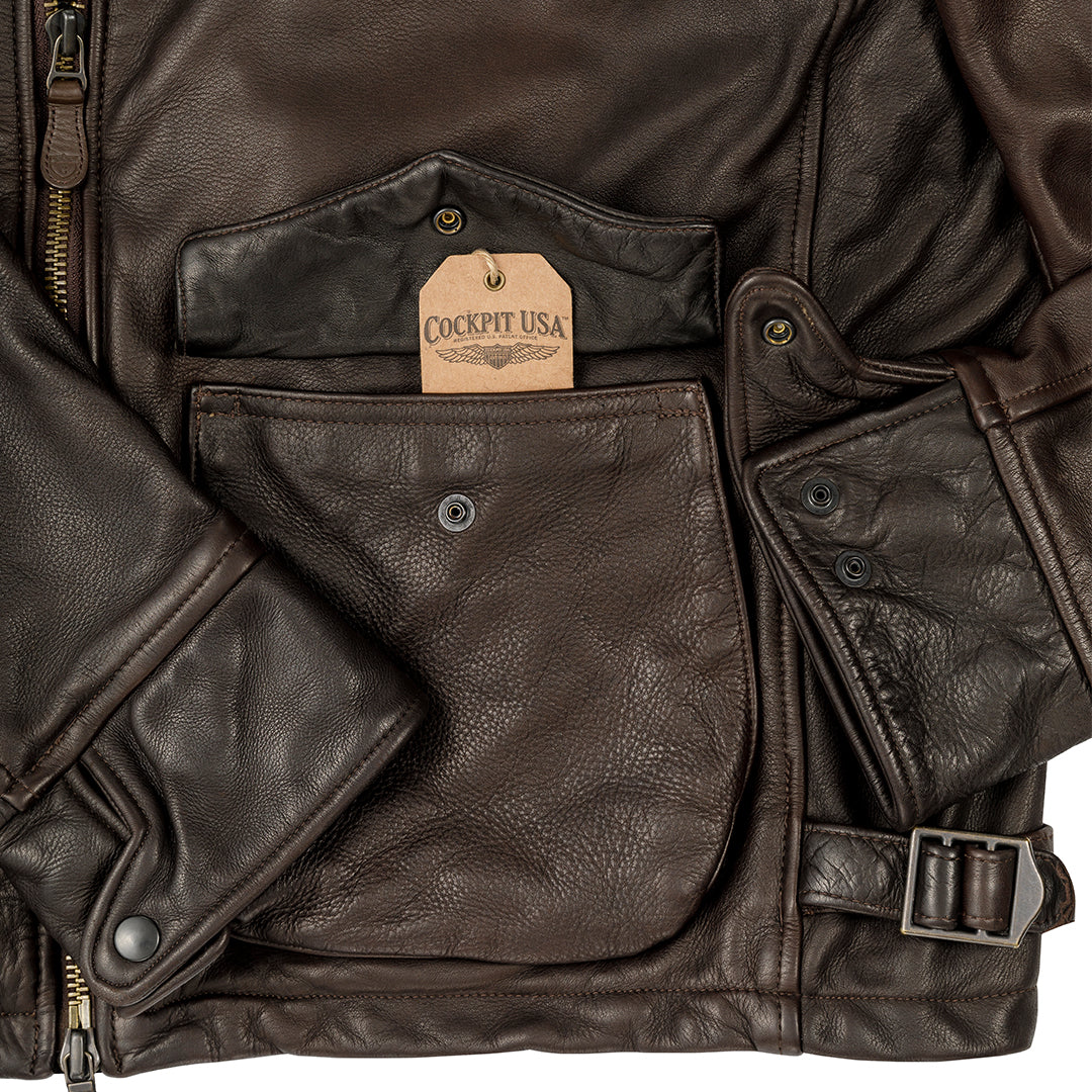 Division Commander’s Leather Tanker Jacket Z21U020 - Image 7