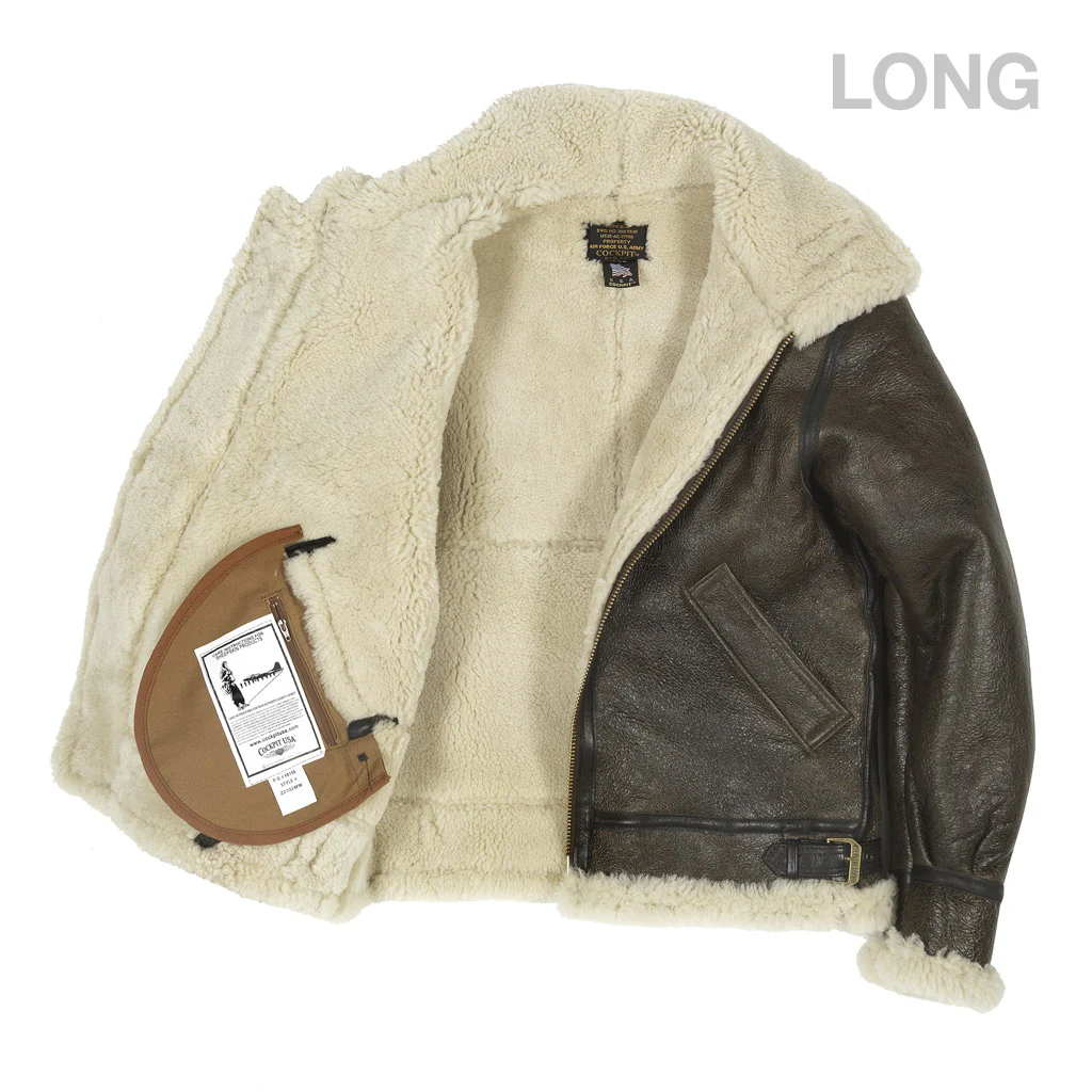 B-3 Sheepskin Jacket (Long) Z2102ML - Image 3