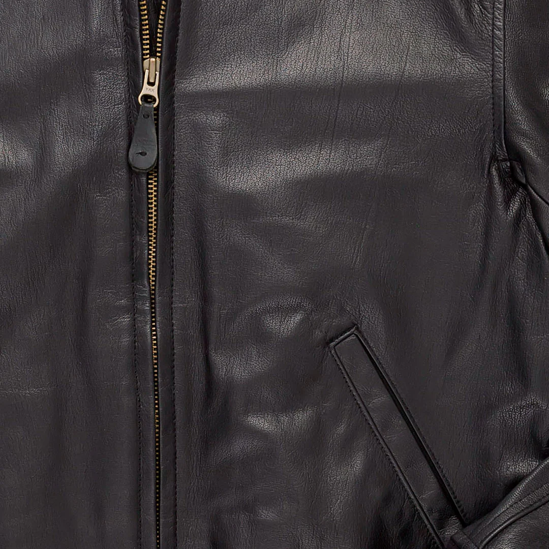 Leather Tanker Jacket Z21E012 - Image 4