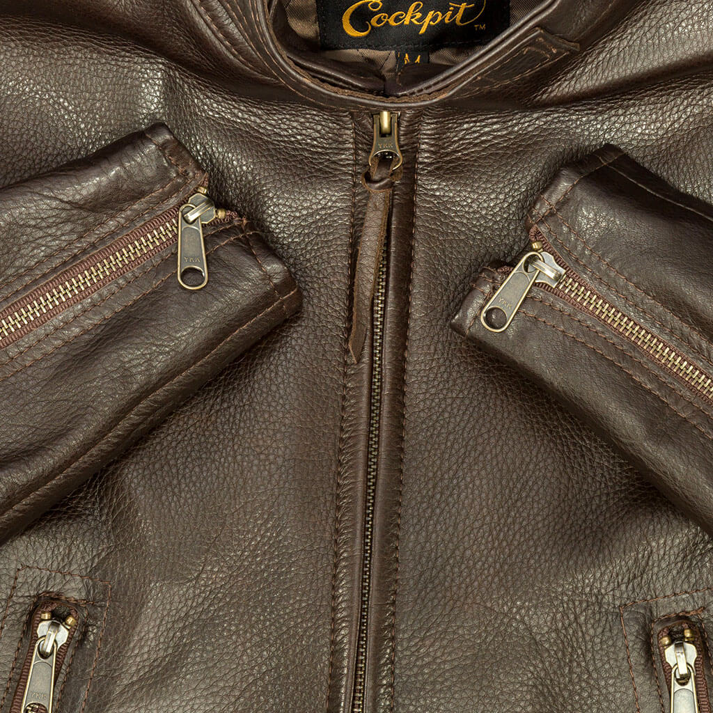 Motorcycle Cafe Racer Jacket W71A002 - Image 11
