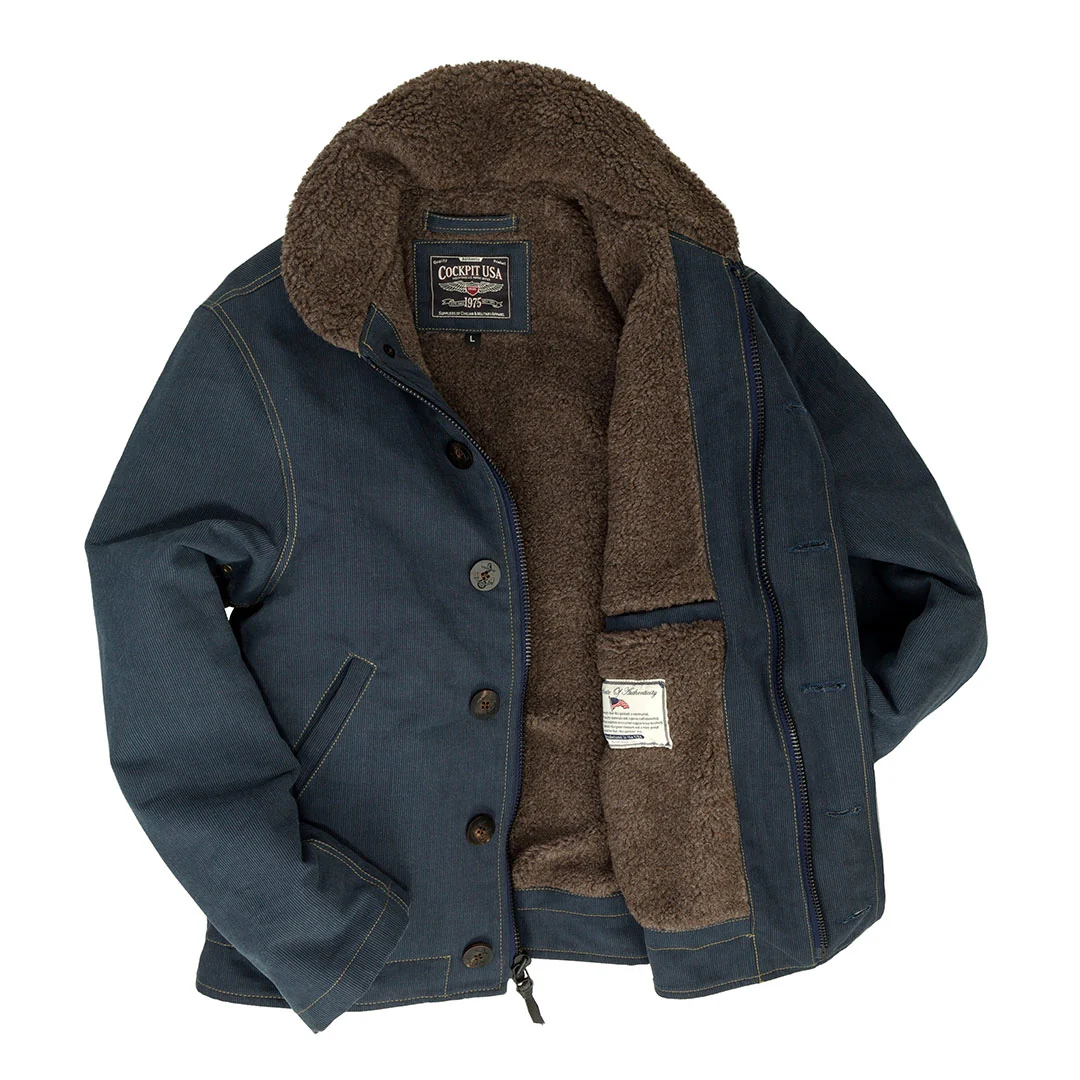 N1 Bedford Cord Navy Jacket Z26X031 - Image 3