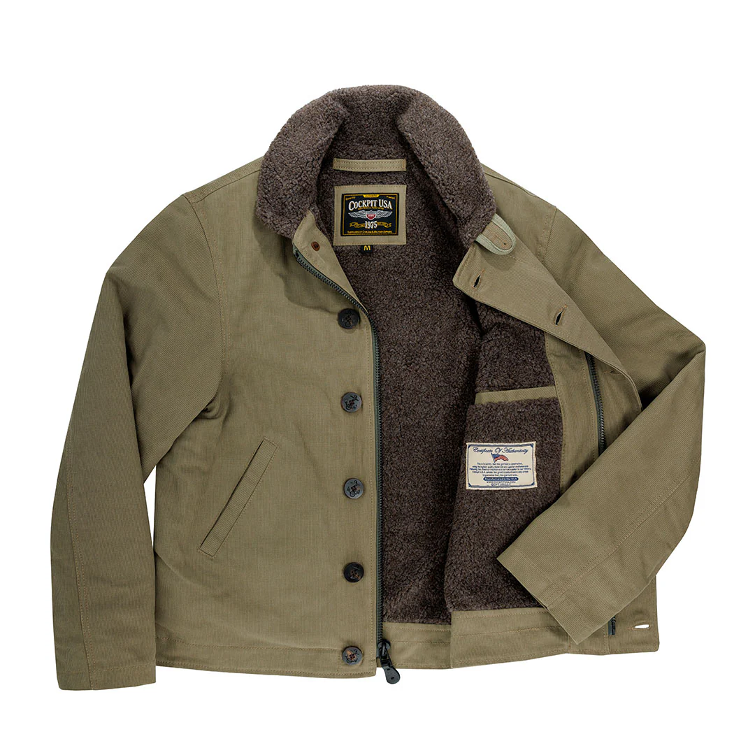 N1 Bedford Cord Navy Jacket in Sage Z26X031 - Image 3
