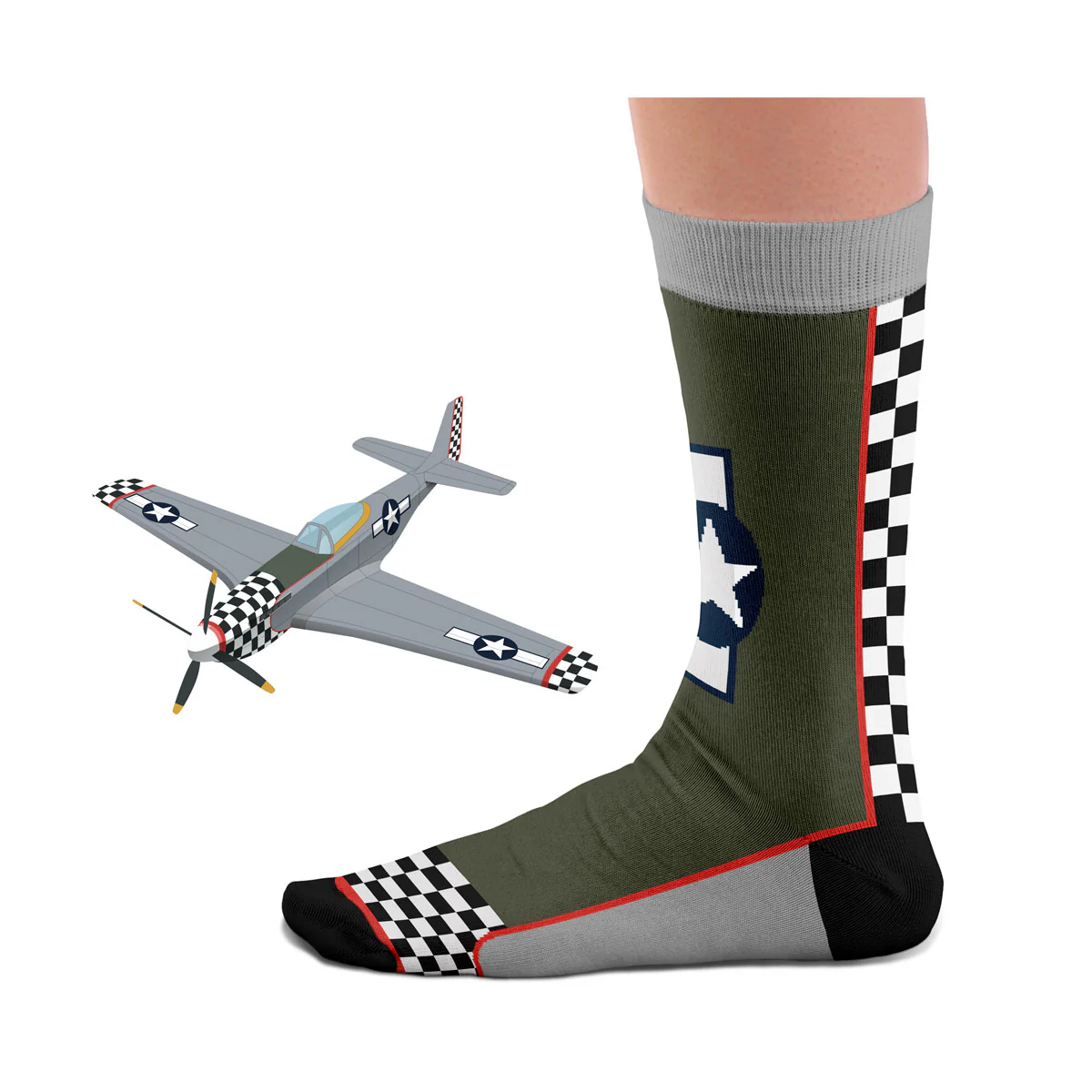 "P51 - Mustang" Socks Z99H103 - Image 3