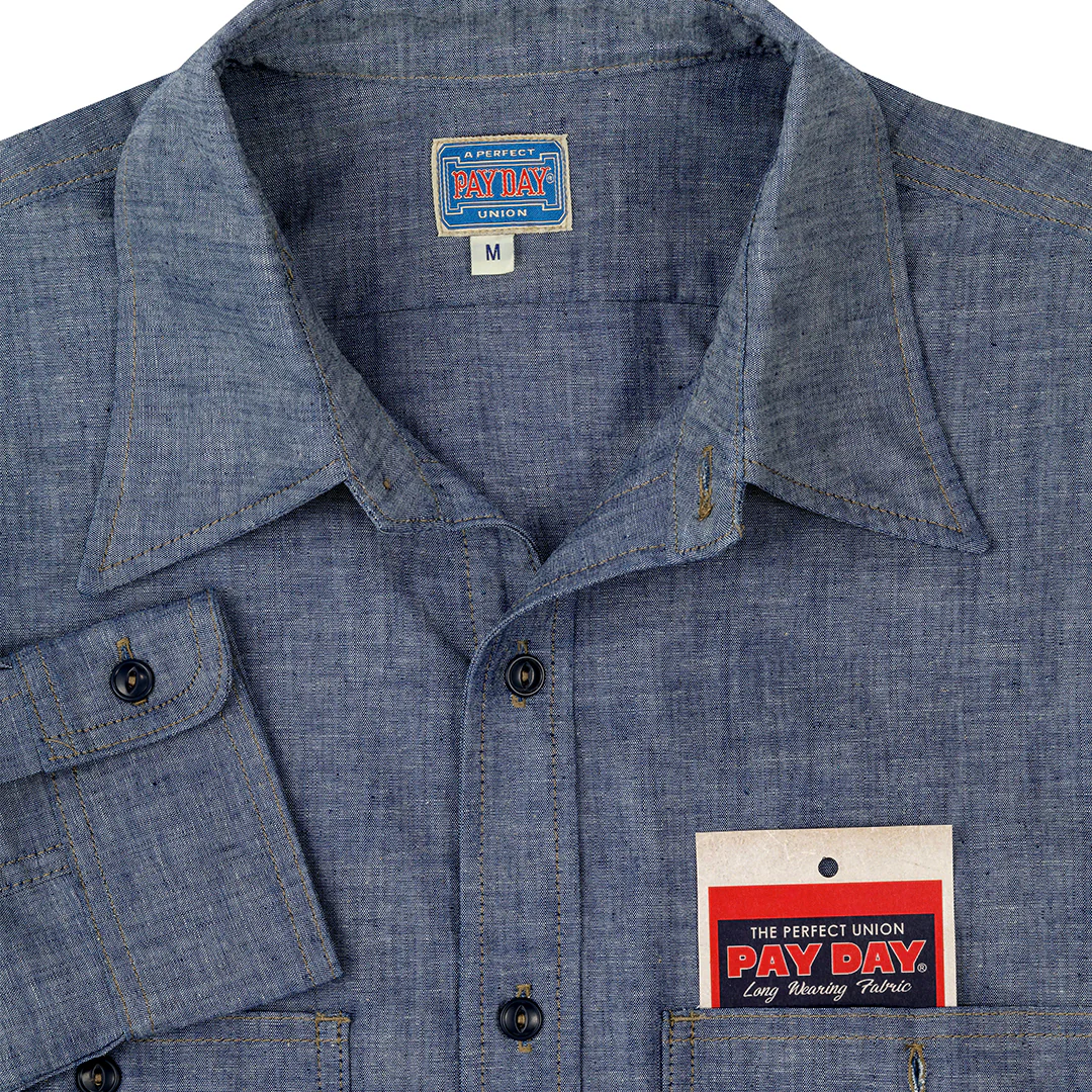 Pay Day Chambray Work Shirt Z42Z002 - Image 3
