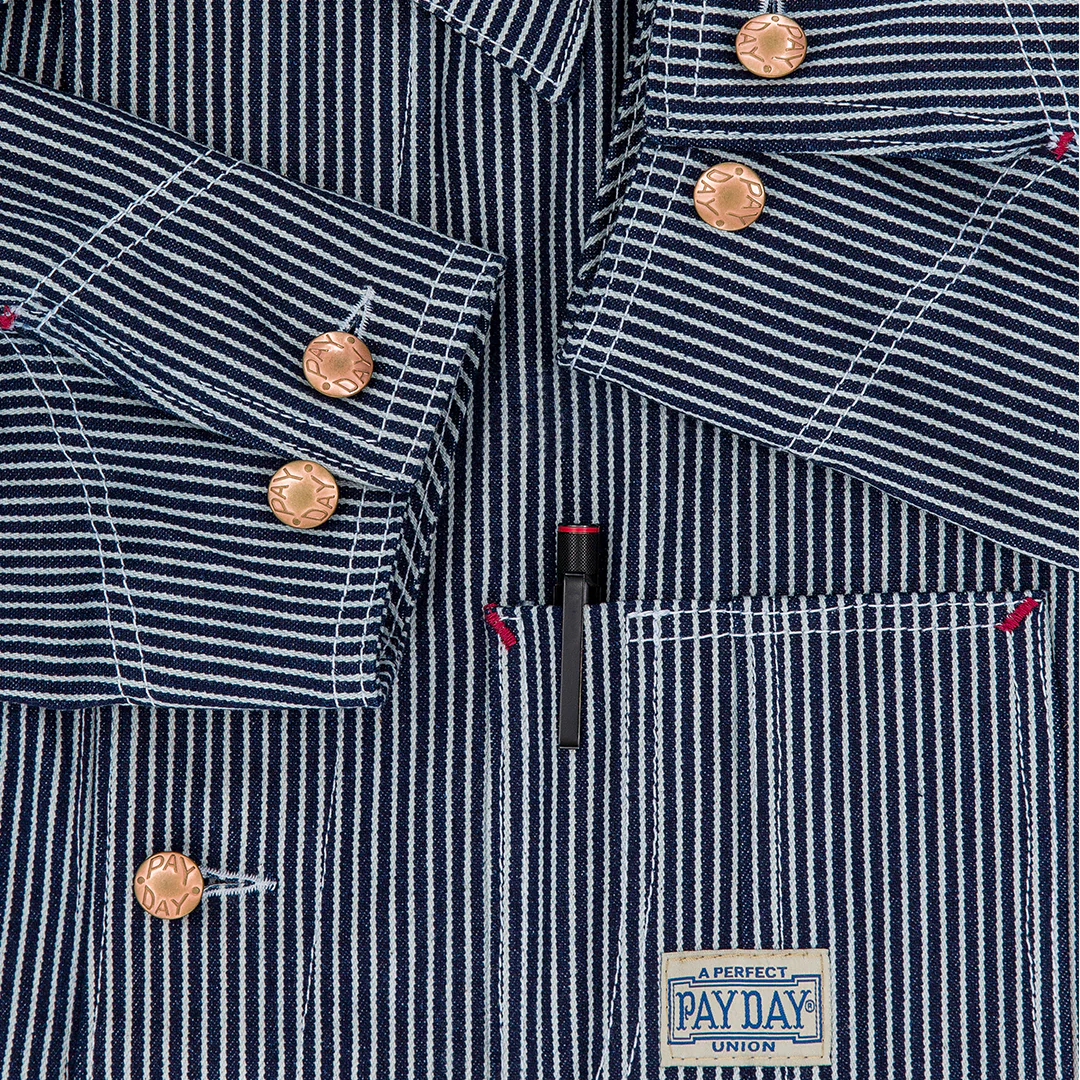 Pay Day Railroad Pinstripe Work-Man's Jacket Z26D108 - Image 7