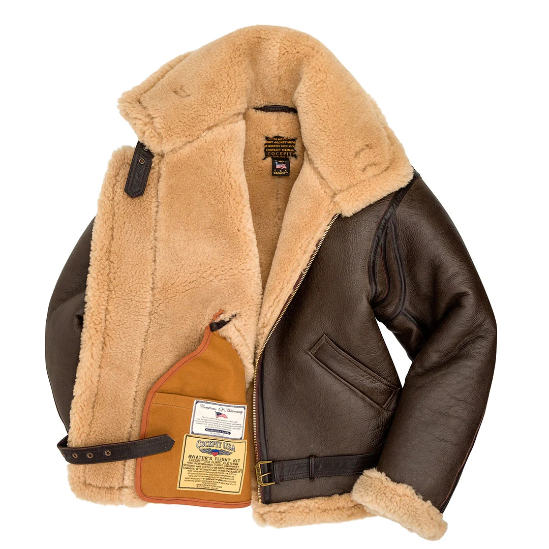 R.A.F Sheepskin Bomber Jacket Z2109 - Image 4