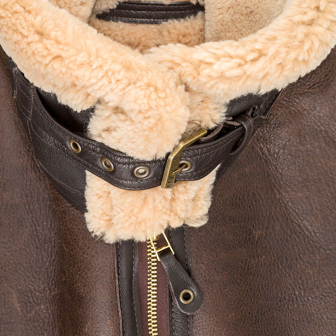 R.A.F Sheepskin Bomber Jacket Z2109 - Image 6