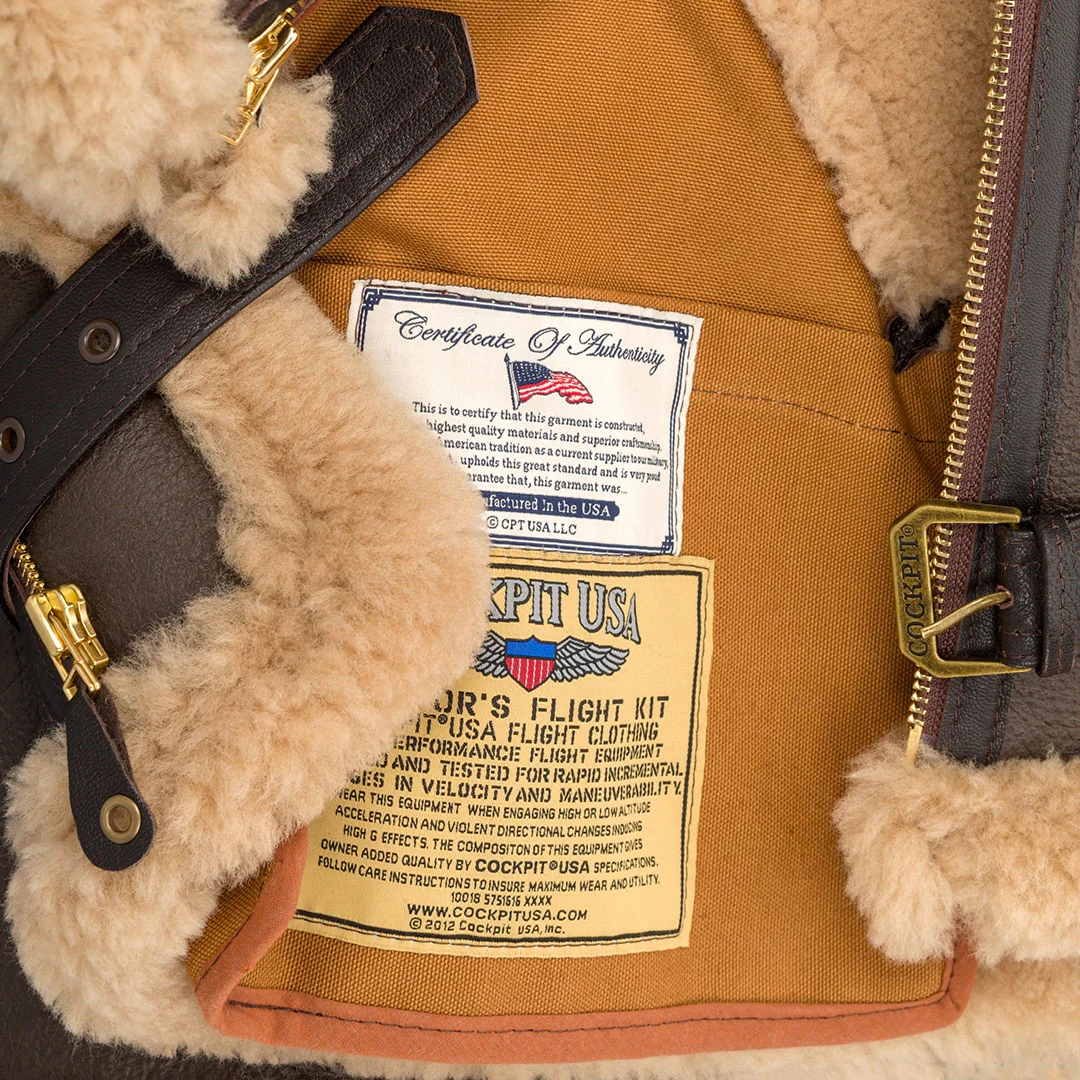 R.A.F Sheepskin Bomber Jacket Z2109 - Image 7