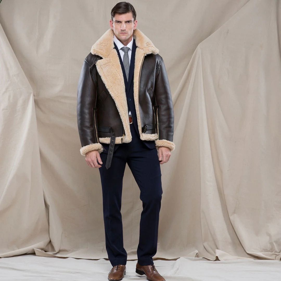 R.A.F Sheepskin Bomber Jacket Z2109 - Image 8