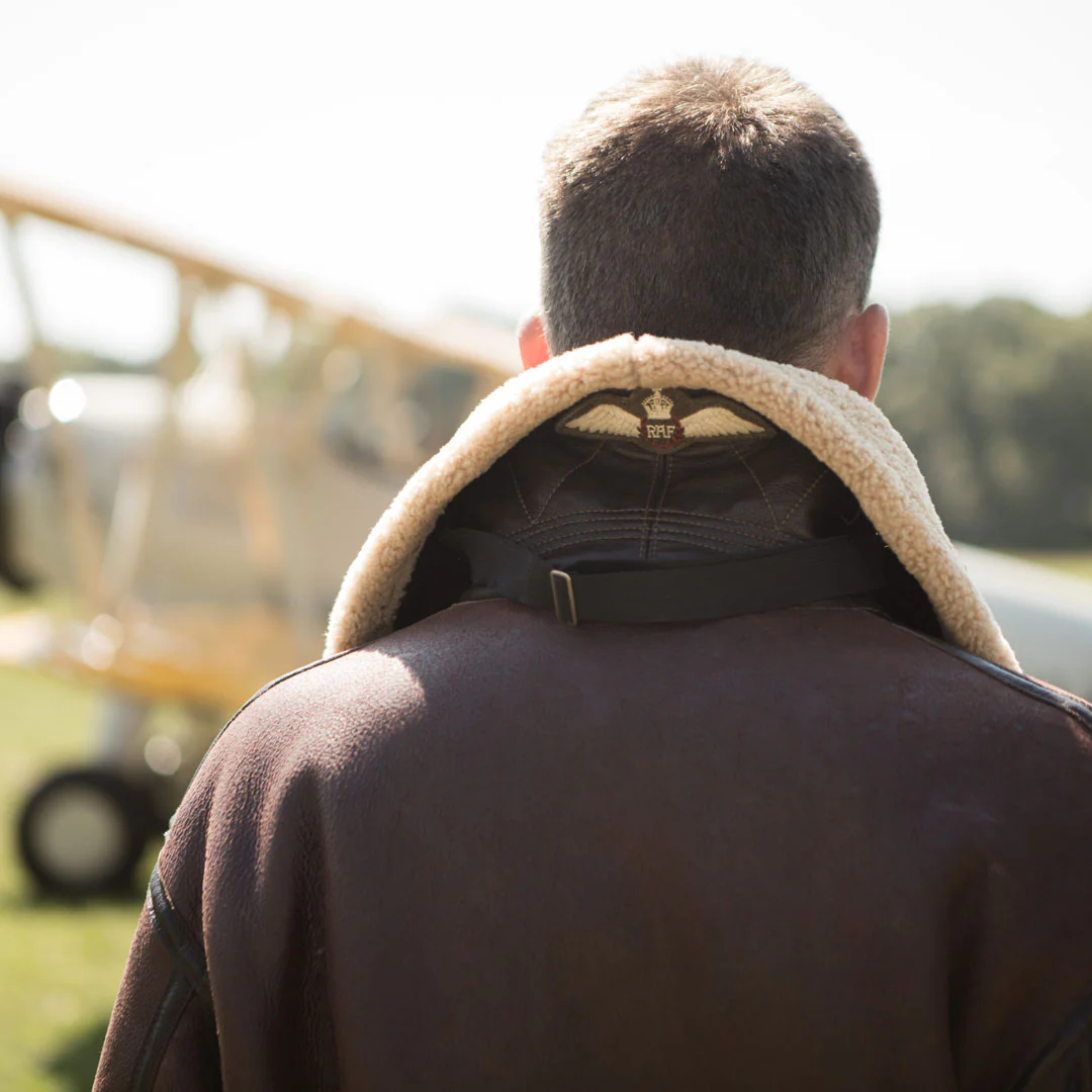 RAF Fighter Weight Sheepskin Bomber Jacket Z21W010 - Image 12