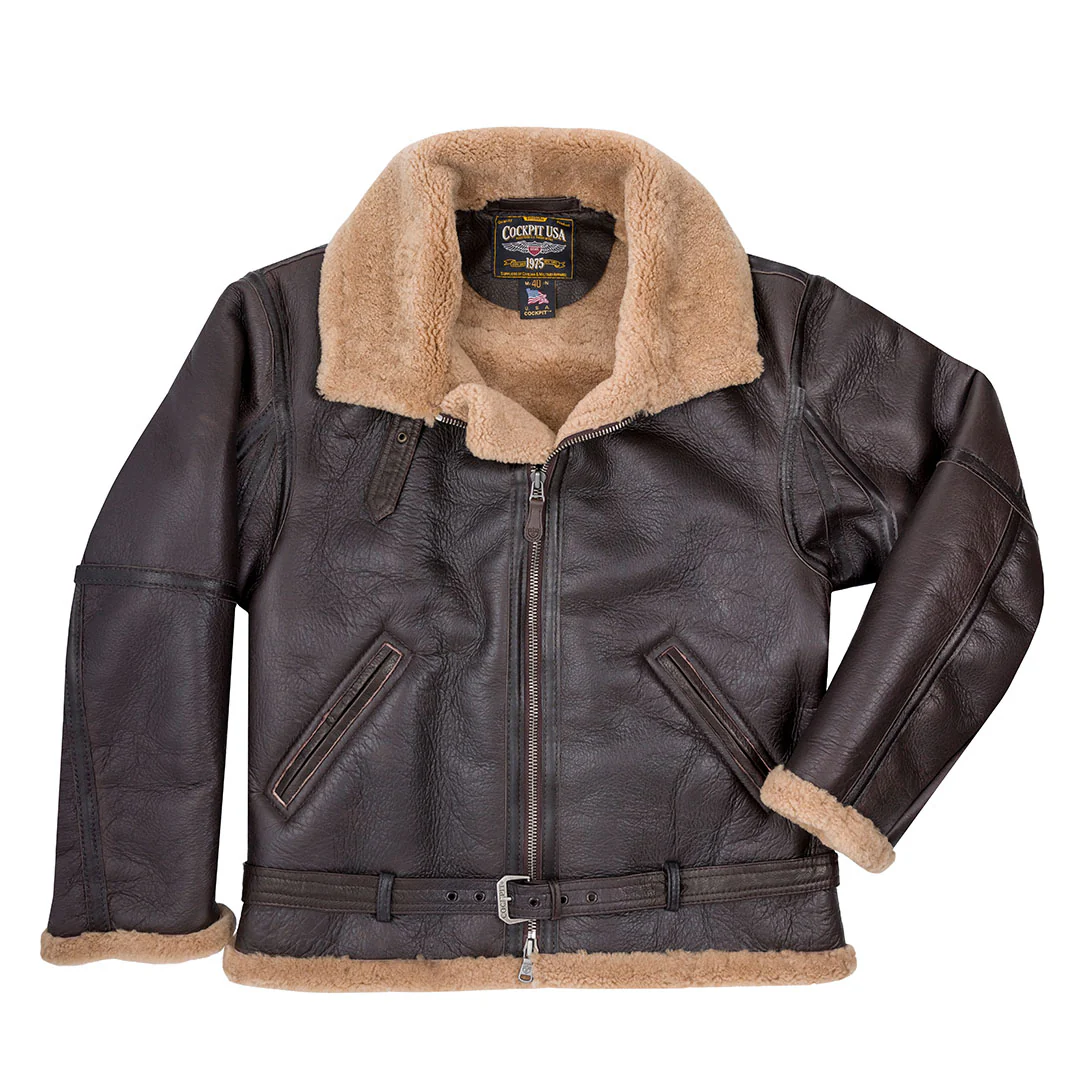 RAF Fighter Weight Sheepskin Bomber Jacket Z21W010 - Image 2