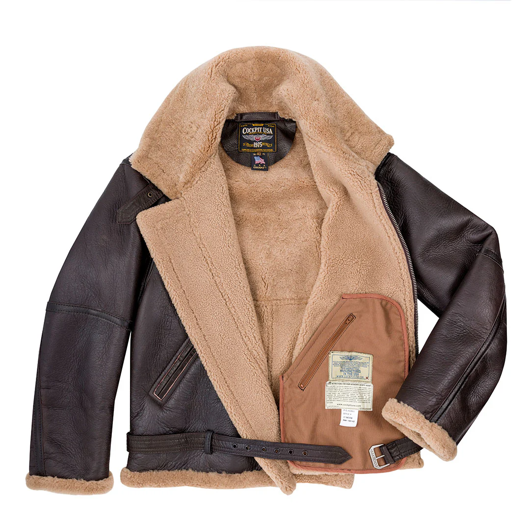 RAF Fighter Weight Sheepskin Bomber Jacket Z21W010 - Image 3
