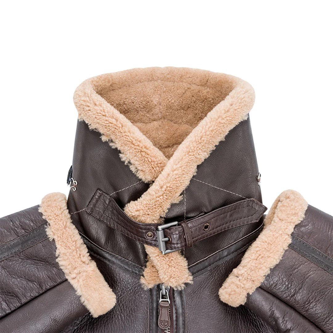 RAF Fighter Weight Sheepskin Bomber Jacket Z21W010 - Image 9