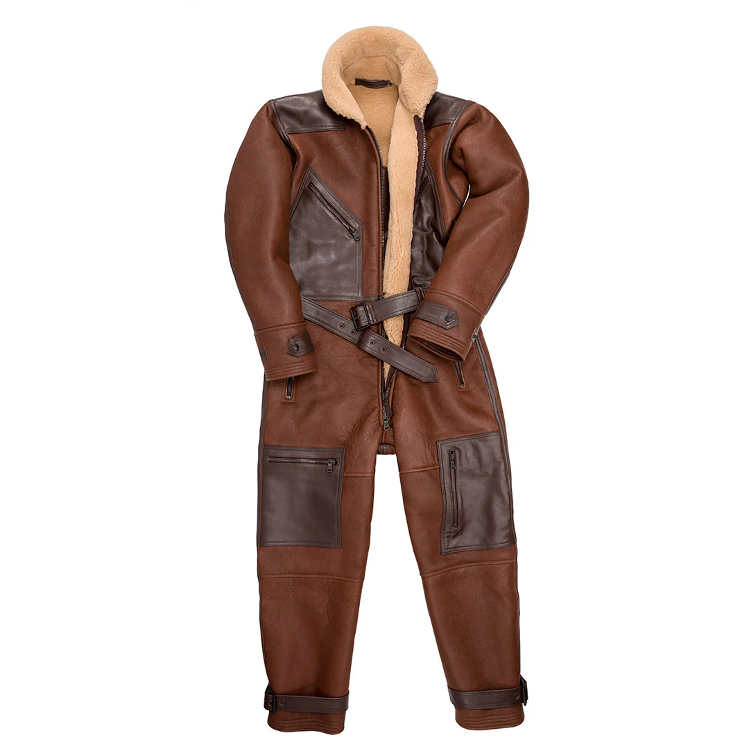Sheepskin Leather Flight Suit Z21Y007 - Image 3
