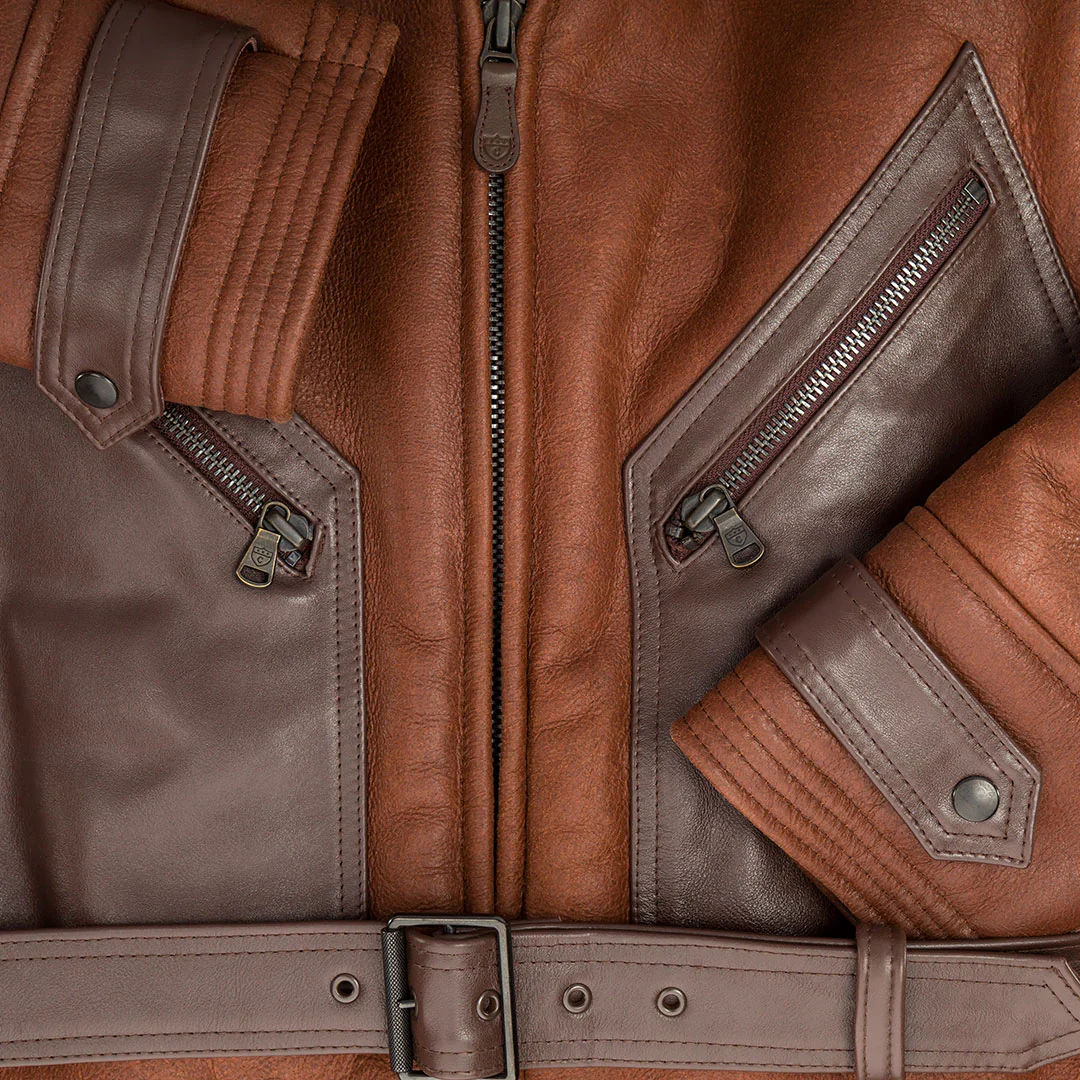 Sheepskin Leather Flight Suit Z21Y007 - Image 5
