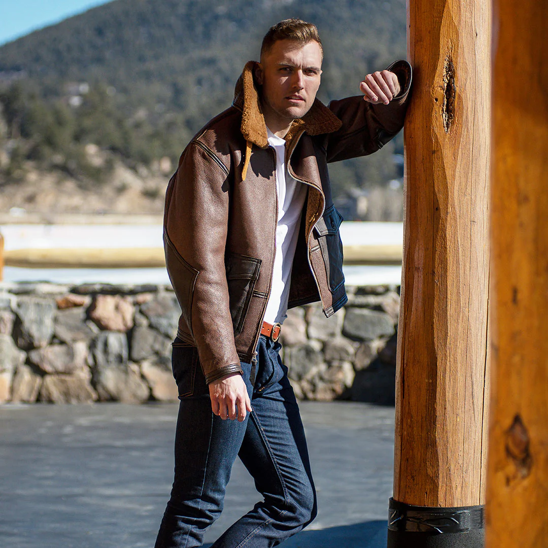 The C44 Sheepskin Flight Jacket Z21C122 - Image 6