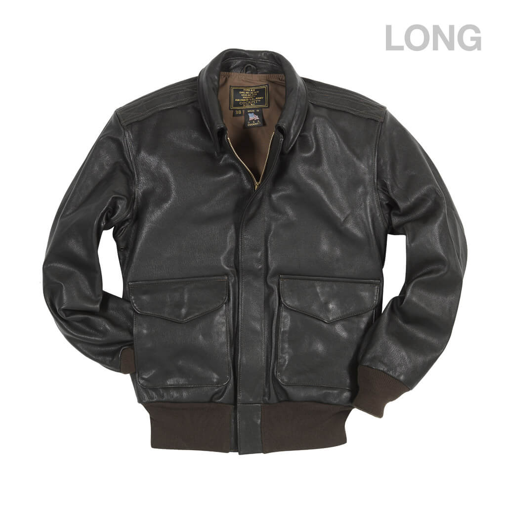 U.S.A.F. 21st. Century A-2 Jacket (Long) Z21V41L in Brown