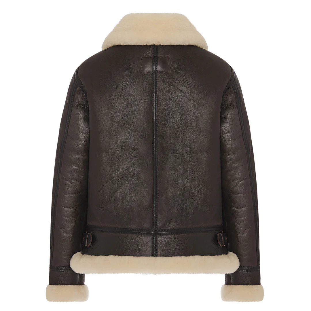 Women's B-3 Bomber Jacket in Brown W72N100 - Image 5
