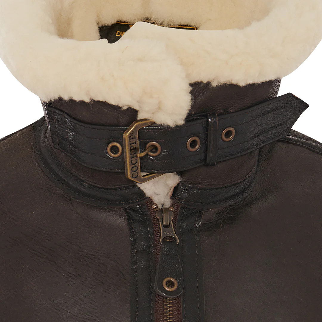 Women's B-3 Bomber Jacket in Brown W72N100 - Image 6