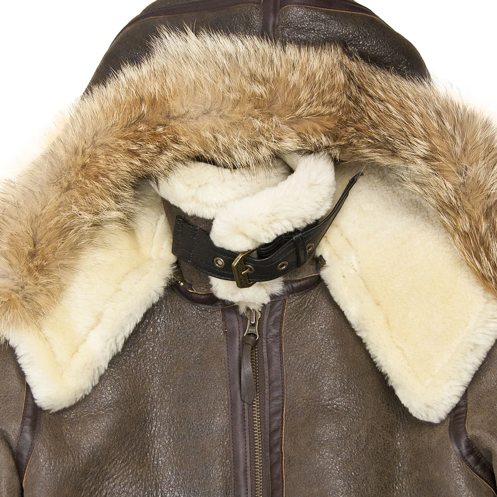 Women's Hooded Sheepskin Jacket W72N500 - Image 4